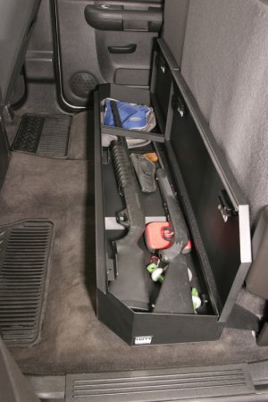 GMC Sierra 3500HD Underseat Lockbox - Tuffy Products - Full Length with Standard Key - Black - `07-`19